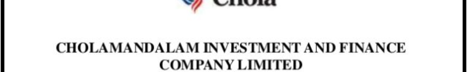 Cholamandalam Investment and Finance Company Limited Marthandam